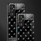 paisley black back phone cover | glass case for samsung galaxy f23 5g