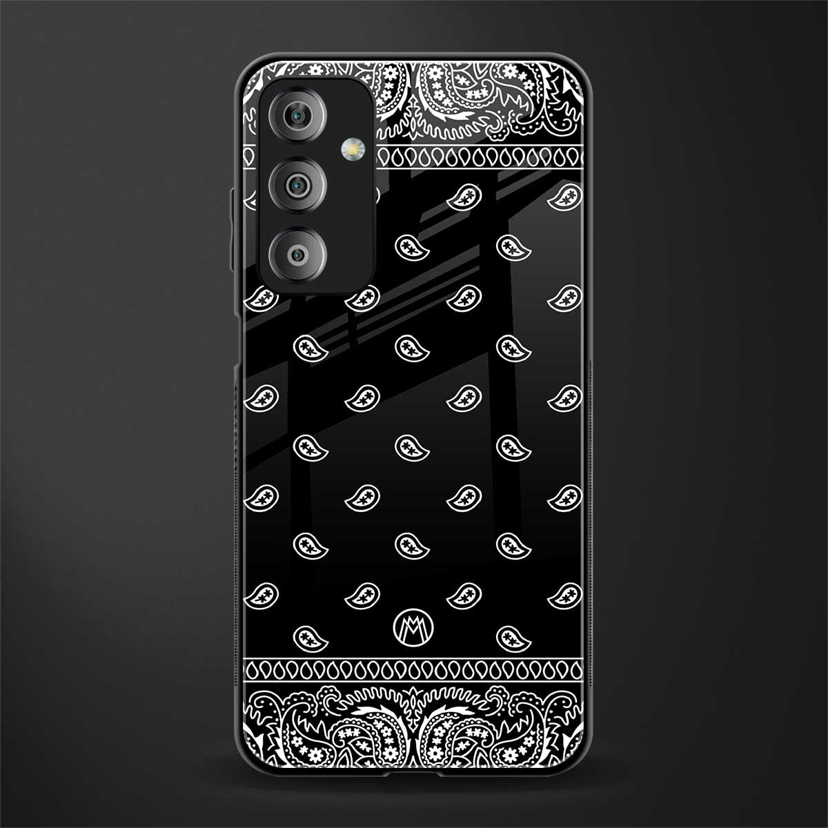 paisley black back phone cover | glass case for samsung galaxy f23 5g