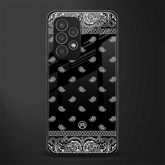 paisley black back phone cover | glass case for samsung galaxy a33 5g