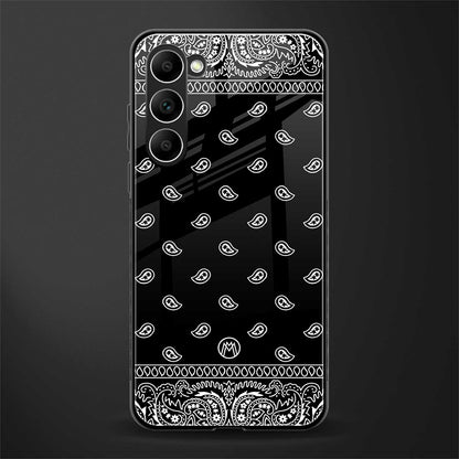 paisley black glass case for phone case | glass case for samsung galaxy s23