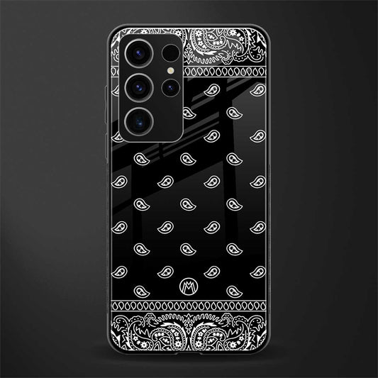 paisley black glass case for phone case | glass case for samsung galaxy s23 ultra