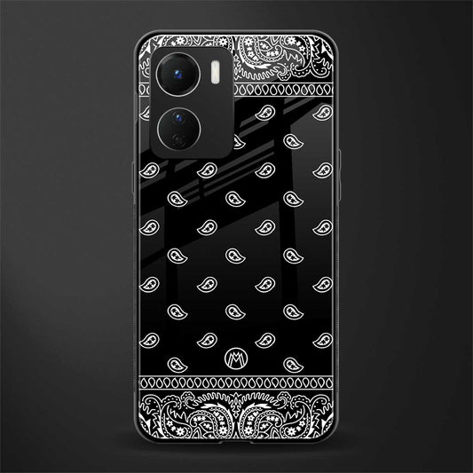 paisley black back phone cover | glass case for vivo y16