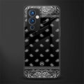 paisley black back phone cover | glass case for oneplus 9