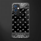 paisley black back phone cover | glass case for oneplus 9