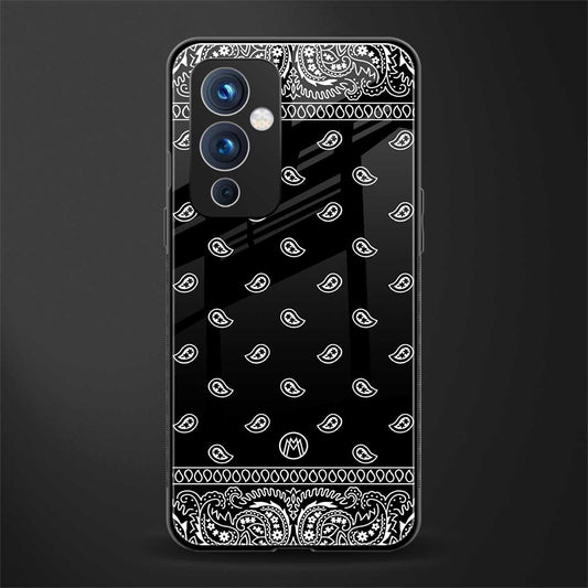 paisley black back phone cover | glass case for oneplus 9