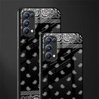 paisley black back phone cover | glass case for oppo reno 5