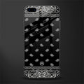 paisley black glass case for iphone 8 plus image