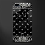 paisley black glass case for iphone 8 plus image