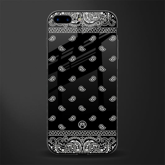 paisley black glass case for iphone 8 plus image