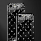 paisley black glass case for iphone se 2020 image-2
