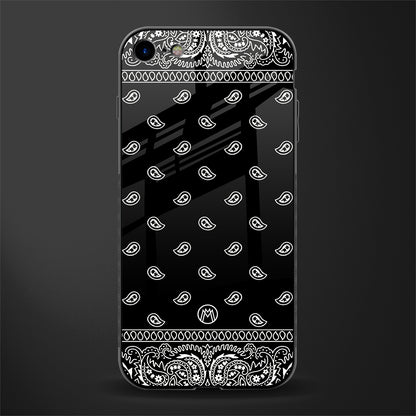 paisley black glass case for iphone se 2020 image