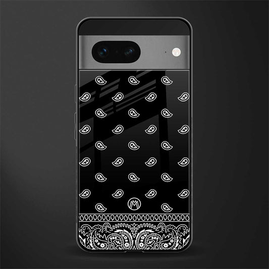 paisley black back phone cover | glass case for google pixel 7