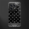 paisley black back phone cover | glass case for oneplus 11