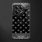 paisley black back phone cover | glass case for oneplus 11