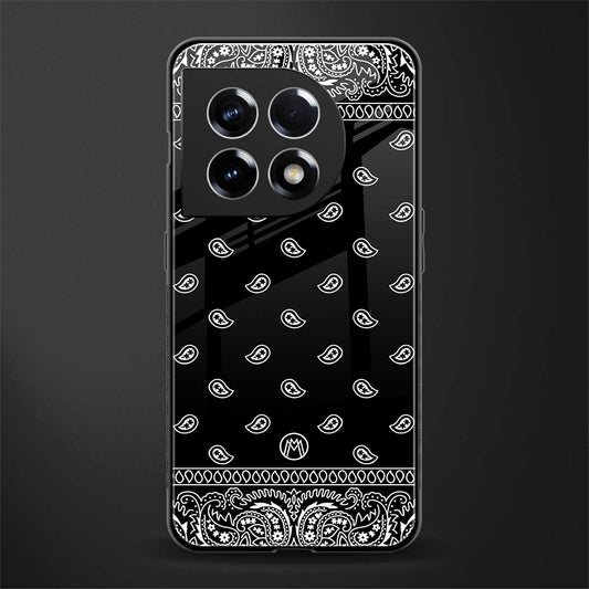 paisley black back phone cover | glass case for oneplus 11