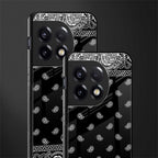 paisley black back phone cover | glass case for oneplus 11r