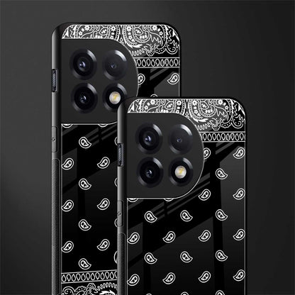 paisley black back phone cover | glass case for oneplus 11r