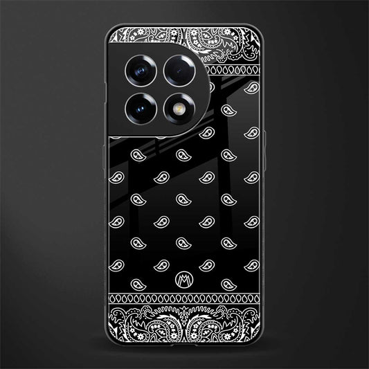 paisley black back phone cover | glass case for oneplus 11r