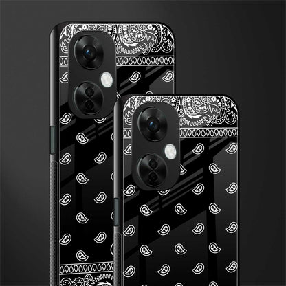 paisley black back phone cover | glass case for oneplus nord ce 3 lite
