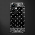 paisley black back phone cover | glass case for oneplus nord ce 3 lite