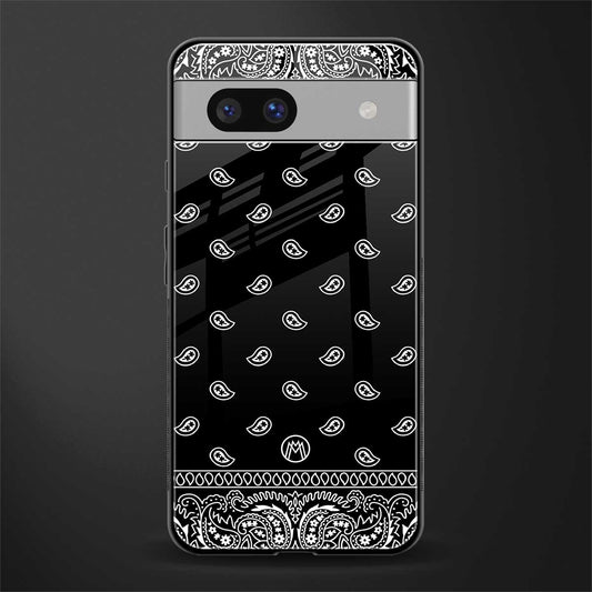 paisley black back phone cover | glass case for Google Pixel 7A