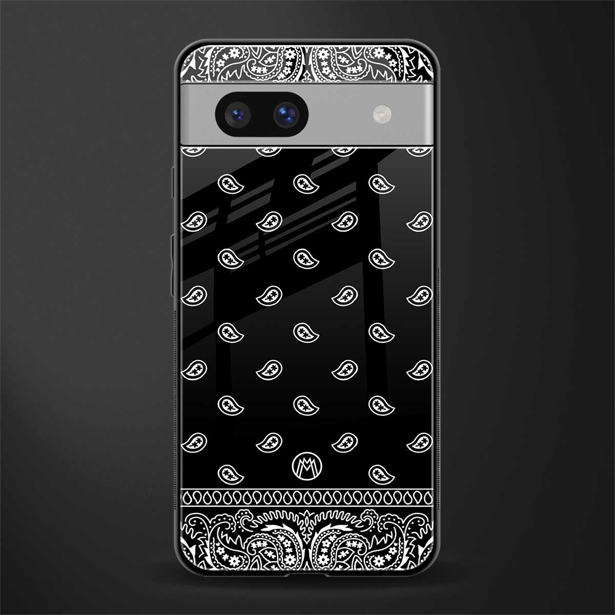 paisley black back phone cover | glass case for Google Pixel 7A