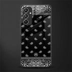 paisley black back phone cover | glass case for samsung galaxy a54 5g