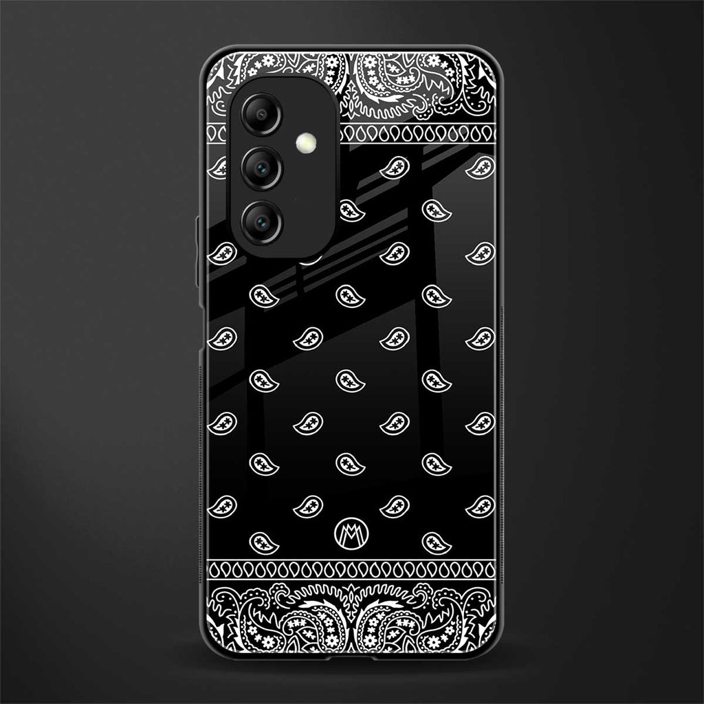 paisley black back phone cover | glass case for samsung galaxy a14 5g