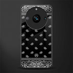 paisley black back phone cover | glass case for realme 11 pro 5g