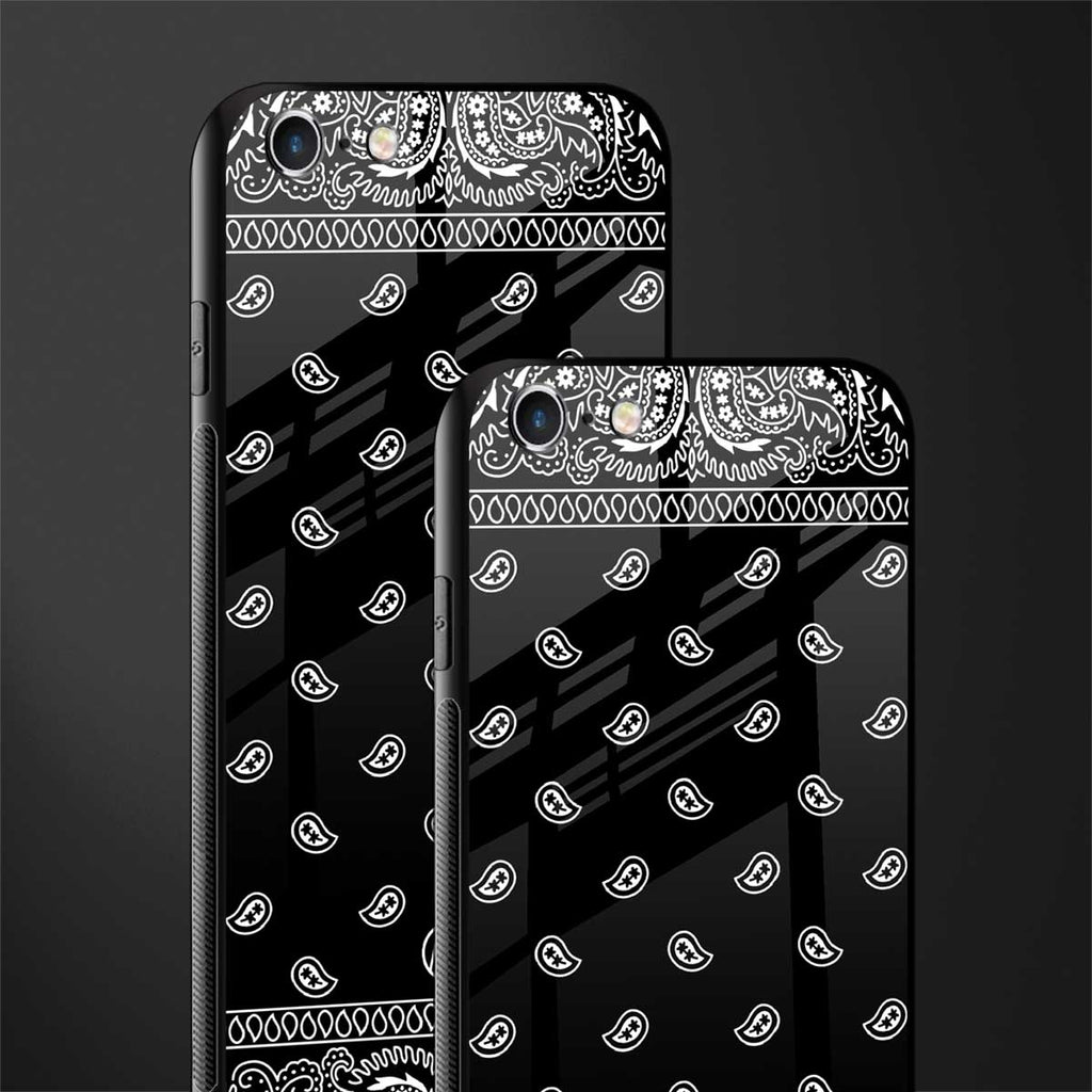 paisley black glass case for iphone 6s image-2