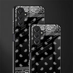 paisley black back phone cover | glass case for samsun galaxy a24 4g