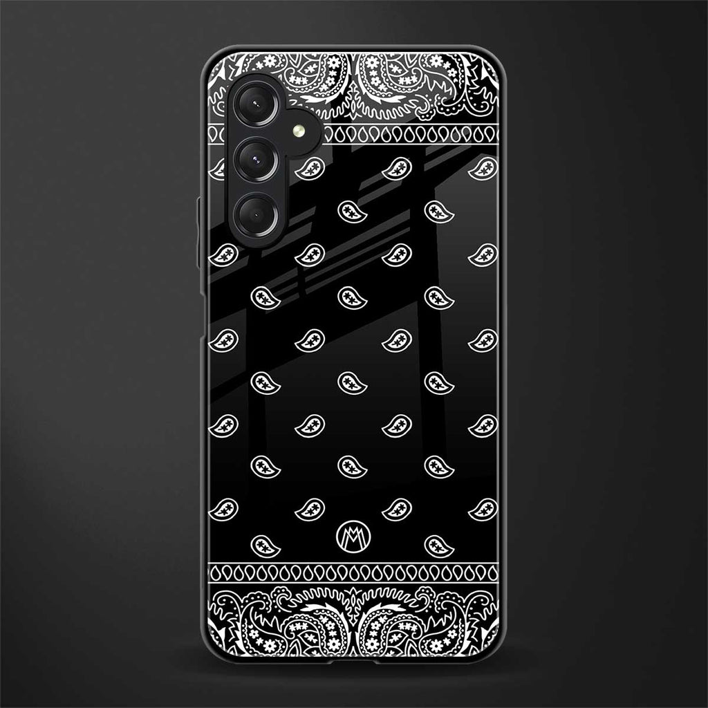 paisley black back phone cover | glass case for samsun galaxy a24 4g