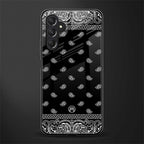 paisley black back phone cover | glass case for samsun galaxy a24 4g