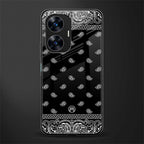 paisley black back phone cover | glass case for realme c55