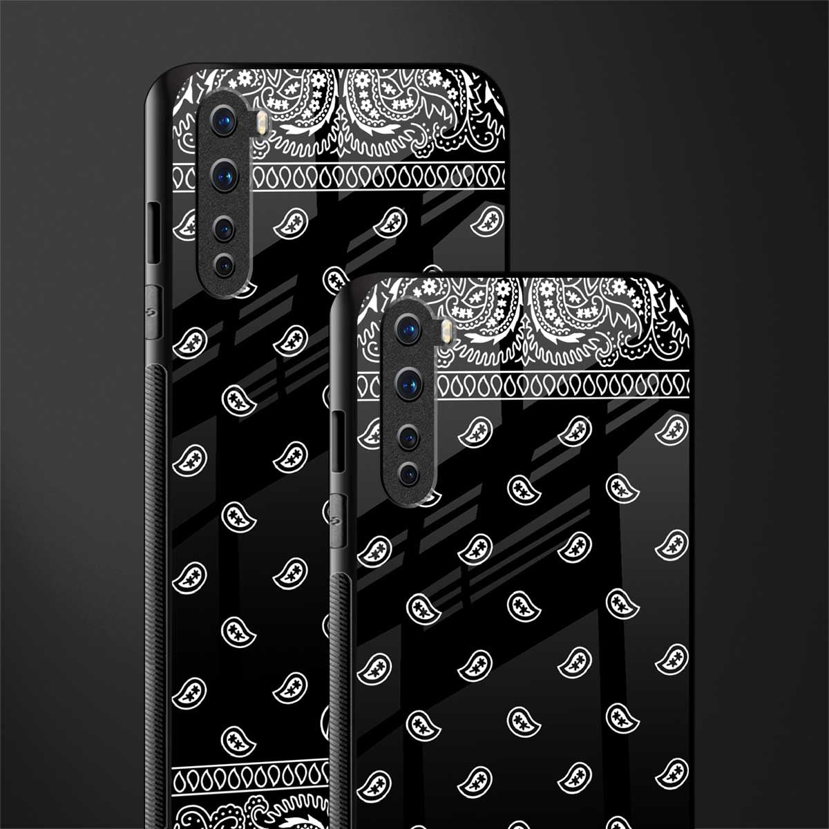 paisley black glass case for oneplus nord ac2001 image-2