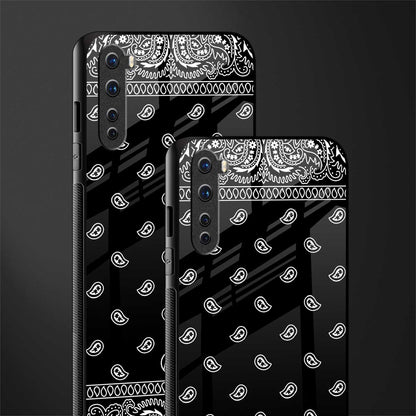 paisley black glass case for oneplus nord ac2001 image-2