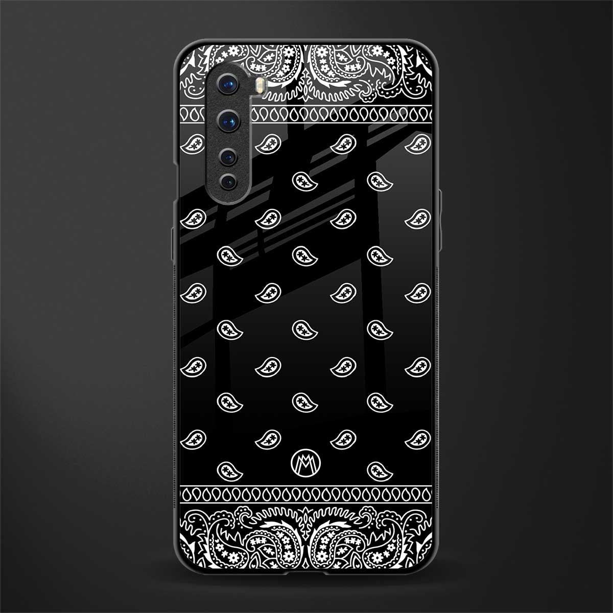 paisley black glass case for oneplus nord ac2001 image