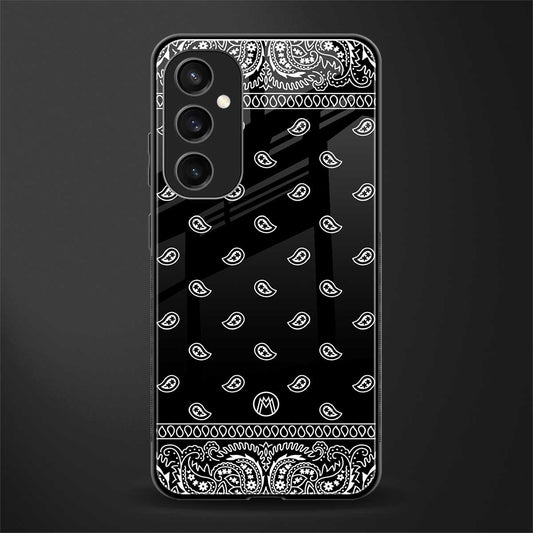 paisley black back phone cover | glass case for samsung galaxy s23 fe 5g
