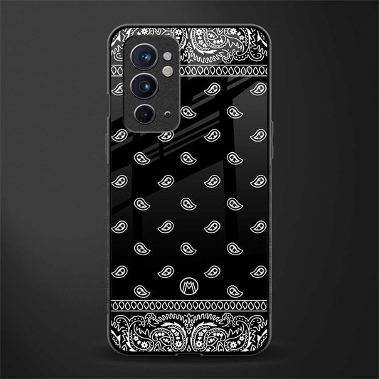 paisley black glass case for oneplus 9rt image