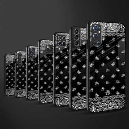 paisley black back phone cover | glass case for oppo f21 pro 5g