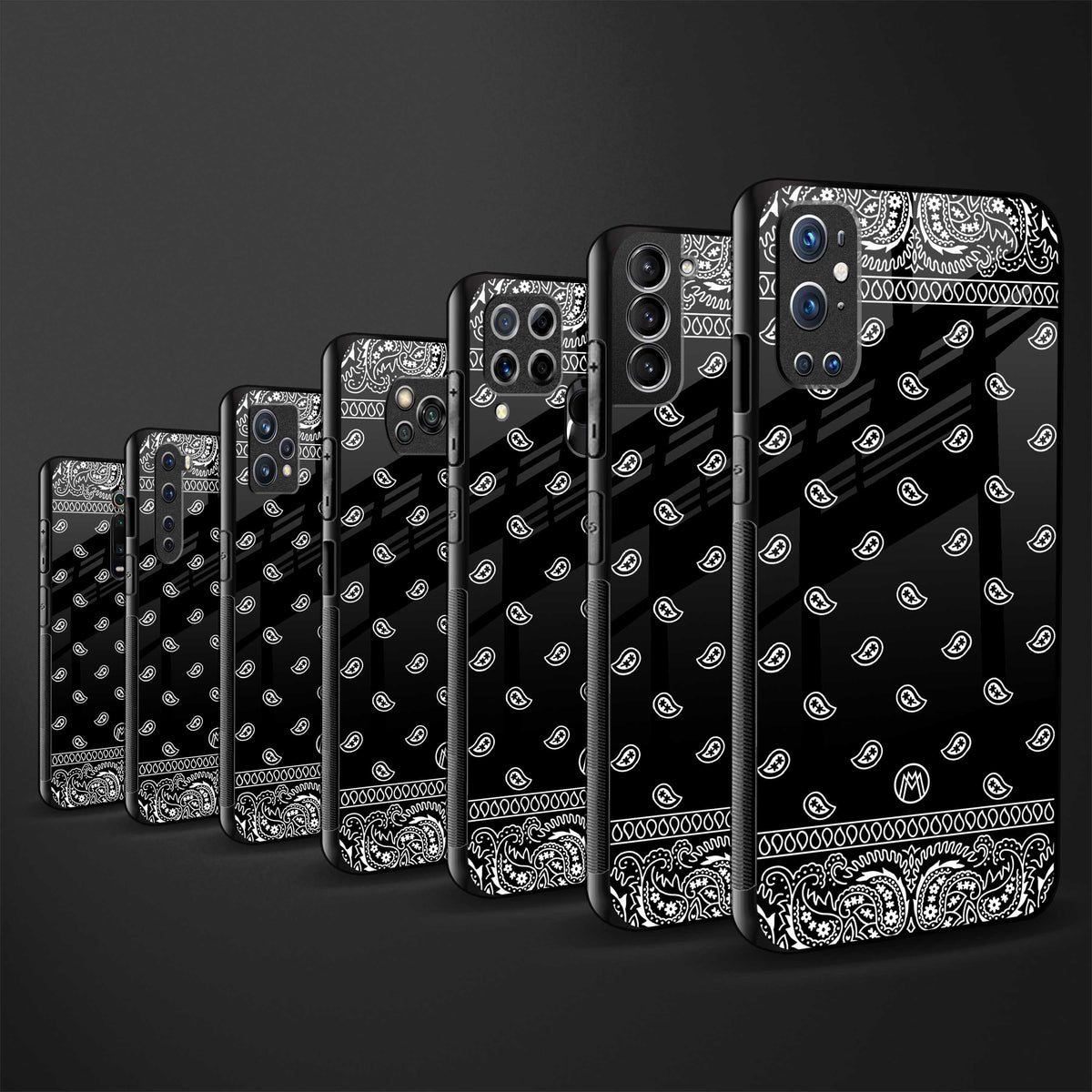 paisley black glass case for oppo reno7 5g image-3