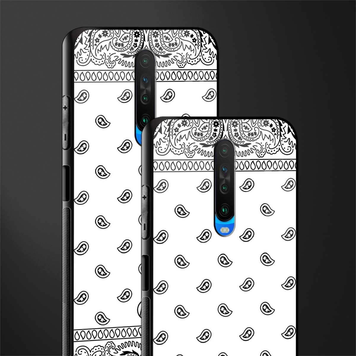 paisley white glass case for poco x2 image-2