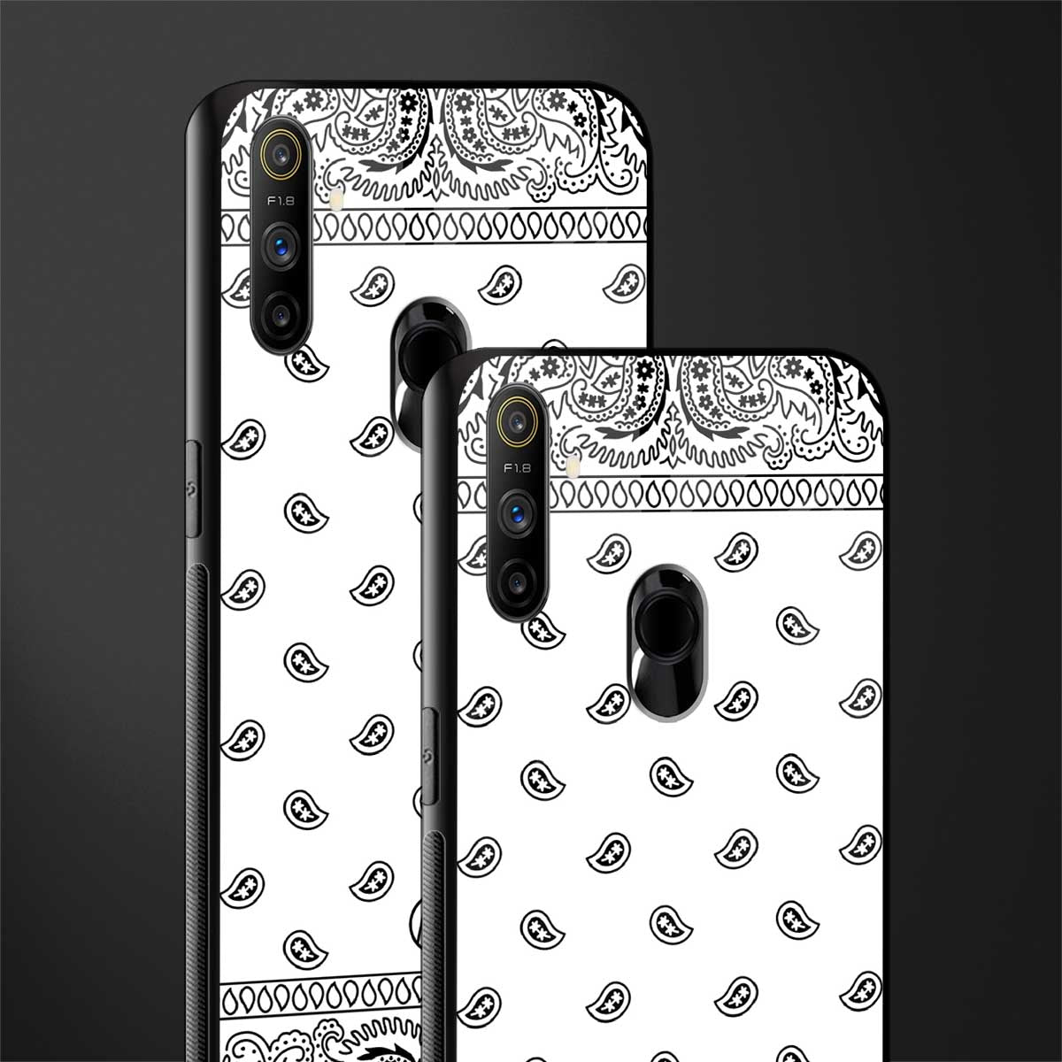 paisley white glass case for realme narzo 10a image-2