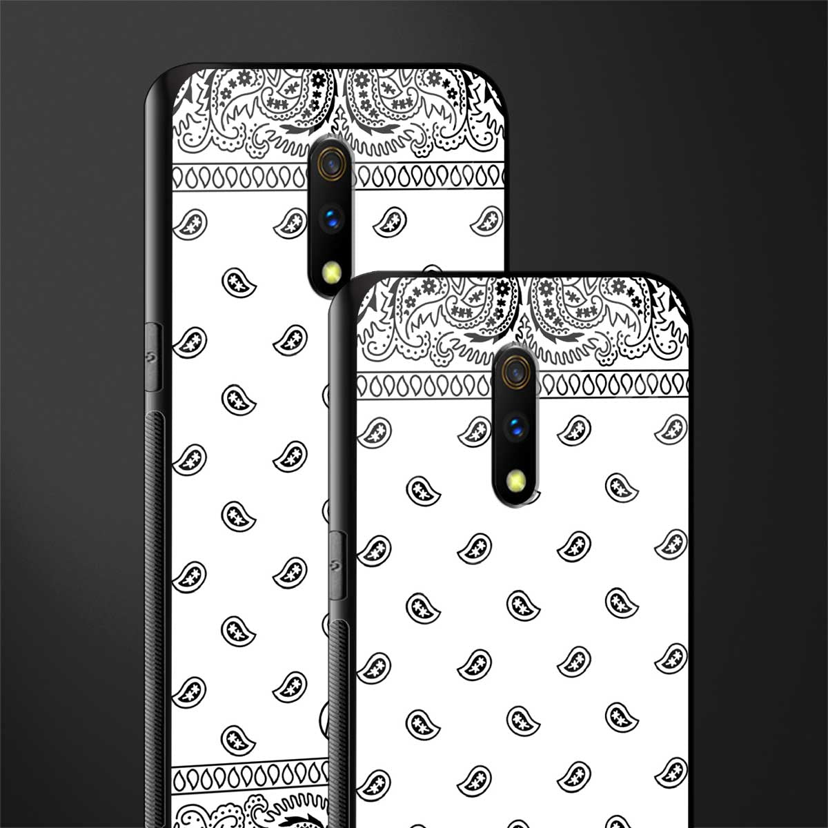 paisley white glass case for realme x image-2