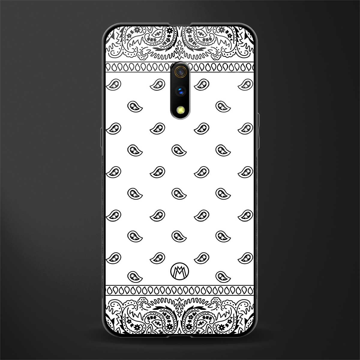 paisley white glass case for realme x image