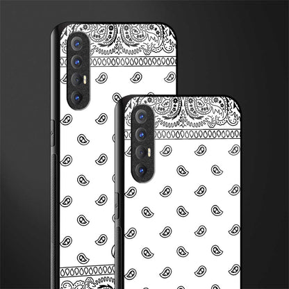 paisley white glass case for oppo reno 3 pro image-2