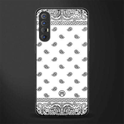 paisley white glass case for oppo reno 3 pro image