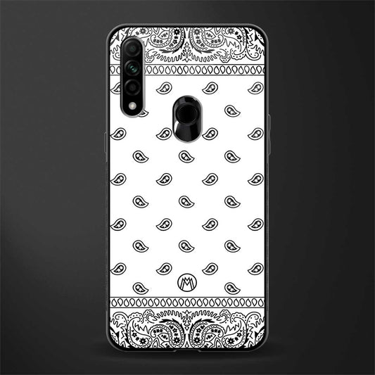 paisley white glass case for oppo a31 image
