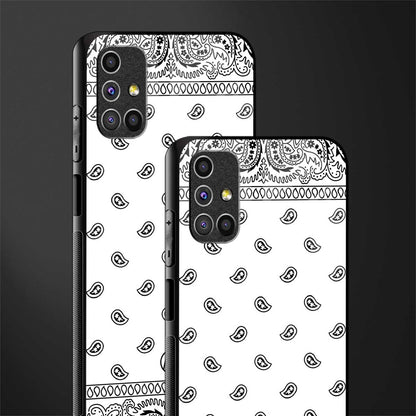 paisley white glass case for samsung galaxy m51 image-2