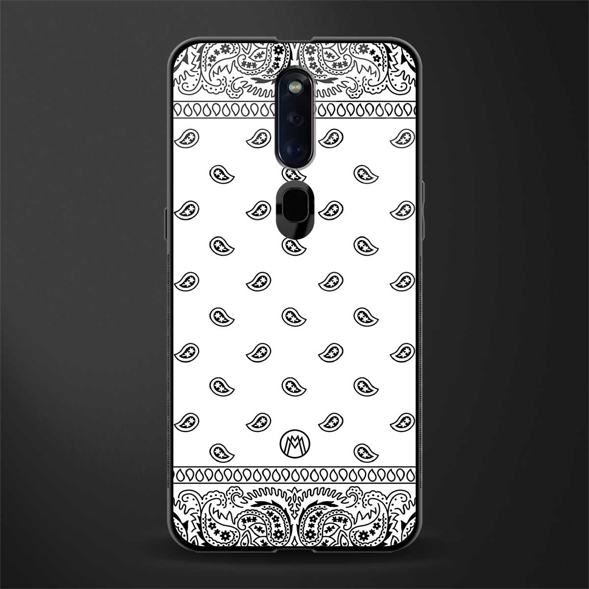 paisley white glass case for oppo f11 pro image